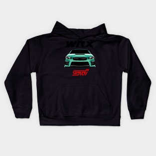 WRX sti illustration vector art Kids Hoodie